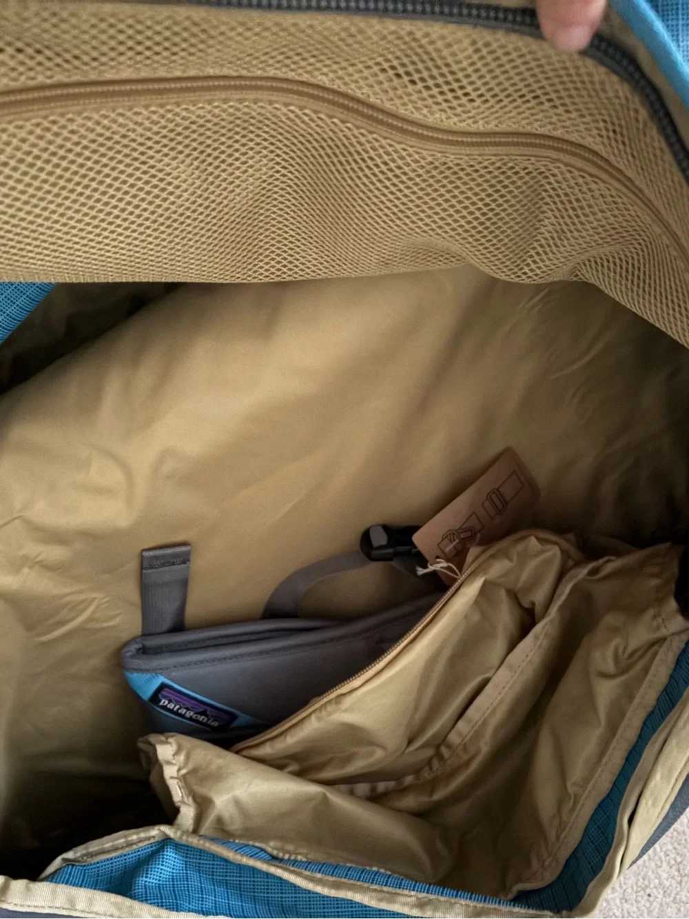 Patagonia Blue Roll-Top Duffel Bag